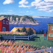 <b>Newfoundland, Understand?</b><br>2000<br>oil on canvas<br>32 x 48 inches